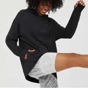 Aerie Offline OTT Fleece Pullover Sweatshirt Hoodie Small Black